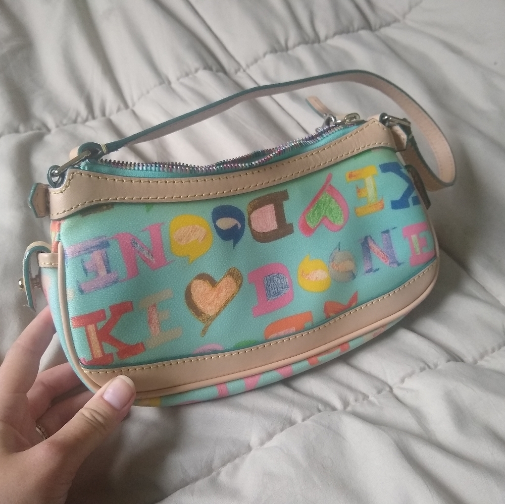 Dooney and Bourke girl's shoulder purse aqua